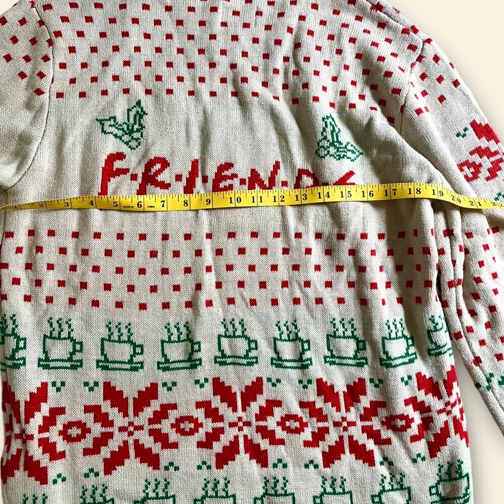 FRIENDS TV SHOW SERIES Ugly Sweater Acrylic UNISEX ADULT's L See Measurements ✅ - Picture 7 of 8
